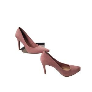 Pink Pointed Toe 4in Pumps Faux Suede Sz 8 Christian Siriano